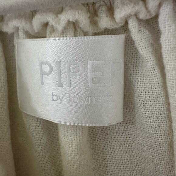 Piper by Townsen | Size M Embroidered Cotton Short Sleeve Dress Midi Boho - Picture 7 of 13